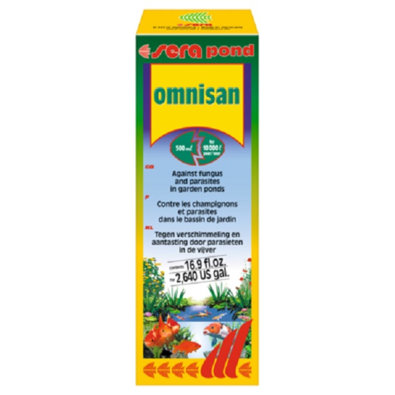 Zāles pret sēnīšu slimībām dīķlu zivīm : Sera Pond Omnisan F, 500ml