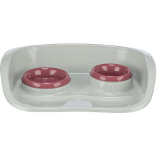 Bļoda dzīvniekiem, plastmasa - Trixie Dinner Set 0.25l*9cm and 0.3l*11cm/ 46*11*30cm