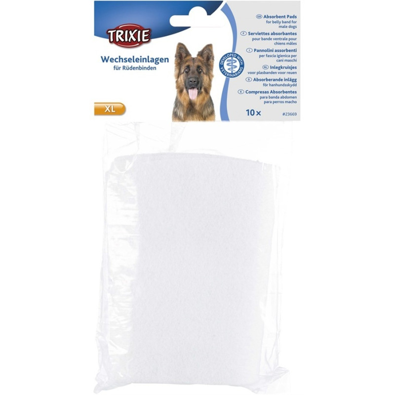 Biksīšu ieliktnīši suņiem - Trixie Pads for belly band for male dogs, XL, 10 gab.
