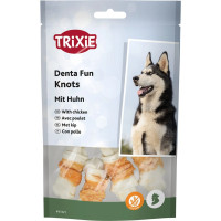 Gardums suņiem - Trixie Knotted Chewing Bones with Chicken 5cm, 5*70g.