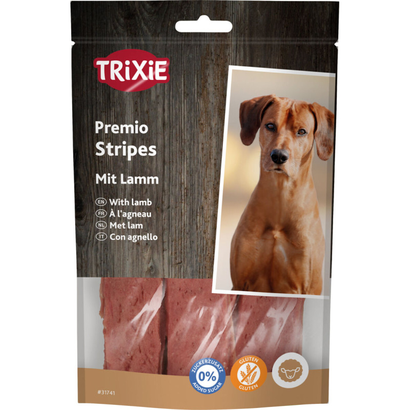 Gardums suņiem - Trixie Premio Lamb Stripes, 100g