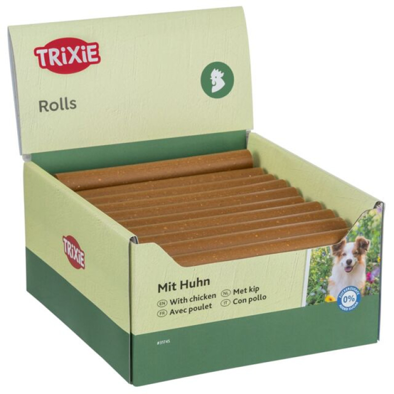 Gardums suņiem : Trixie Chewing sticks with chicken, 65 g * 50 gab