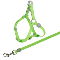 Krūšu siksna ar pavadu kaķiem - Trixie Cat One Touch Harness with Lead, 26-37cm/10mm, 1.20m
