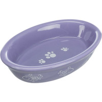 Bļoda dzīvniekiem, keramika - Trixie Cat bowl, oval, ceramic, 0.2l/15cm*10cm/1gab