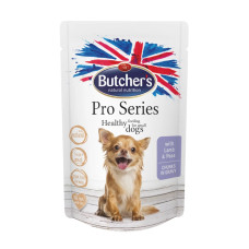 Konservi suņiem : Butchers DOG Pro Series lamb/peas chunks in gravy,100g