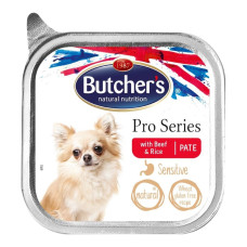 Konservēta barība suņiem - Butchers DOG Pro Series Sensitive dog with beef, 100 g 