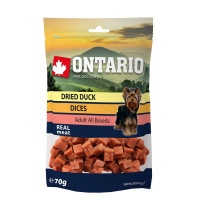 Gardums suņiem - Ontario Dog Duck Dice Small, 70gr.
