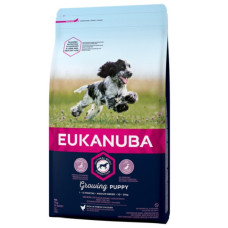 Корм для щенков - Eukanuba Puppy and Junior Medium Chicken, 3 kg