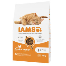 Sausā barība kaķiem - IAMS CAT ADULT CHICKEN, 10 kg