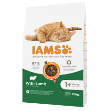 Sausā barība kaķiem : IAMS CAT ADULT LAMB 10KG