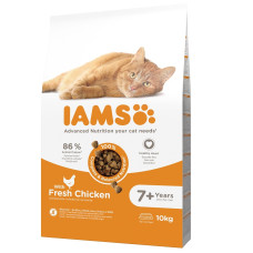 Sausā barība kaķiem - IAMS CAT SENIOR CHICKEN, 10 kg