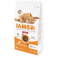 Sausā barība kaķiem - IAMS CAT ADULT INDOOR CHICKEN, 2 kg
