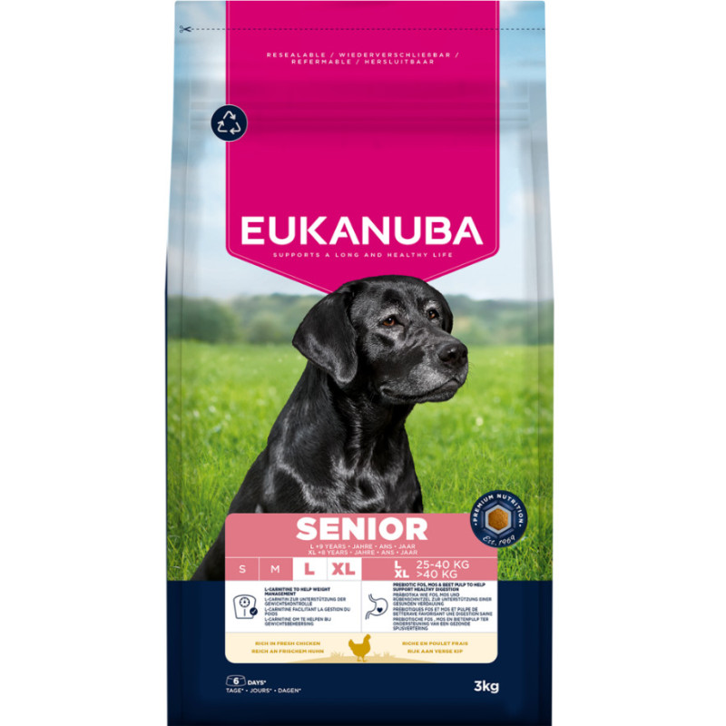 Sausa barība suņiem - Eukanuba Senior Large Breed Chicken, 15 kg