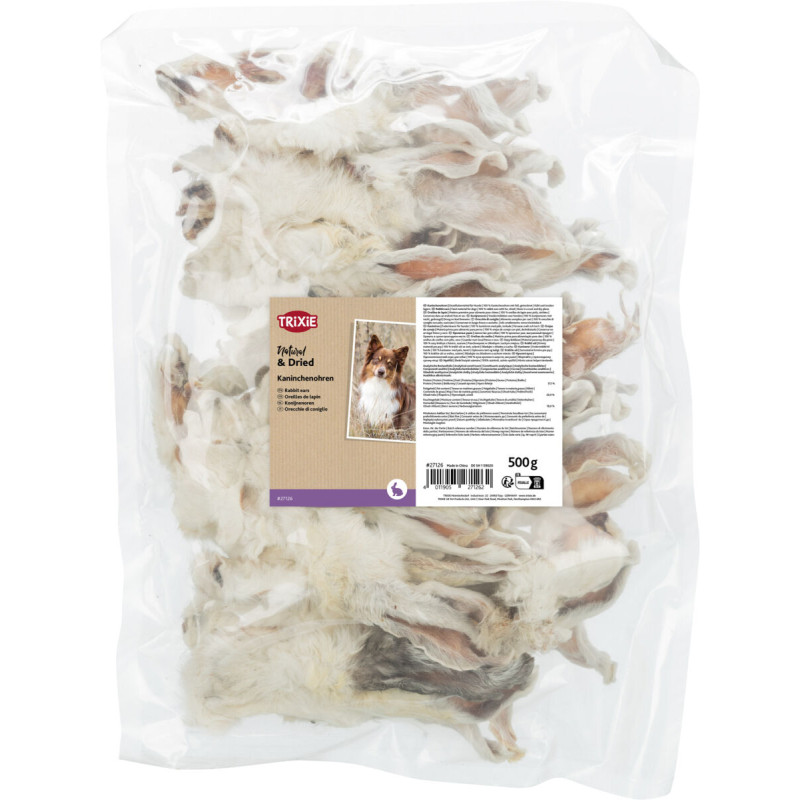 Gardums suņiem - Trixie Rabbit ears with fur, 500 g.