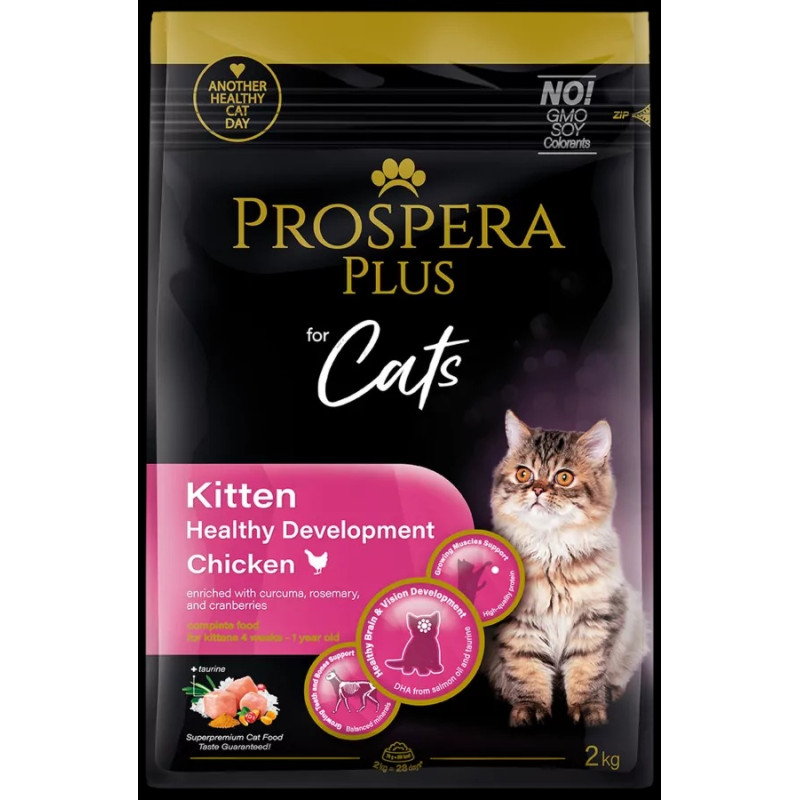 Barība kaķēniem – Prospera Plus Kitten Chicken Healthy Development, 2 kg