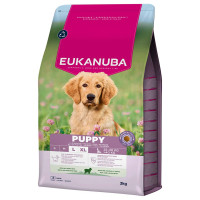 Sausa barība kucēniem - Eukanuba Puppy and Junior, LARGE, Lamb and Rice, 3 kg