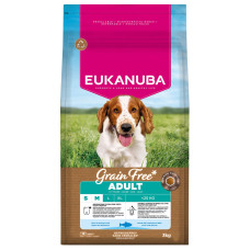 Sausa barība suņiem - Eukanuba Adult Small & Medium Grain Free OCEAN FISH 3 kg 