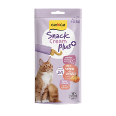 Gardumi kaķiem - GimCat SNACK CREAM + SALMON & PUMPKIN (SENIOR) 6x15g