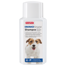 L­īdzeklis pret blusām, ērcēm suņiem : Beaphar IMMO Shield Shampoo Dog, 200 ml