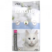 Smiltis kaķu tualetēm - Magic Litter Bentonite Ultra White, 10 l.