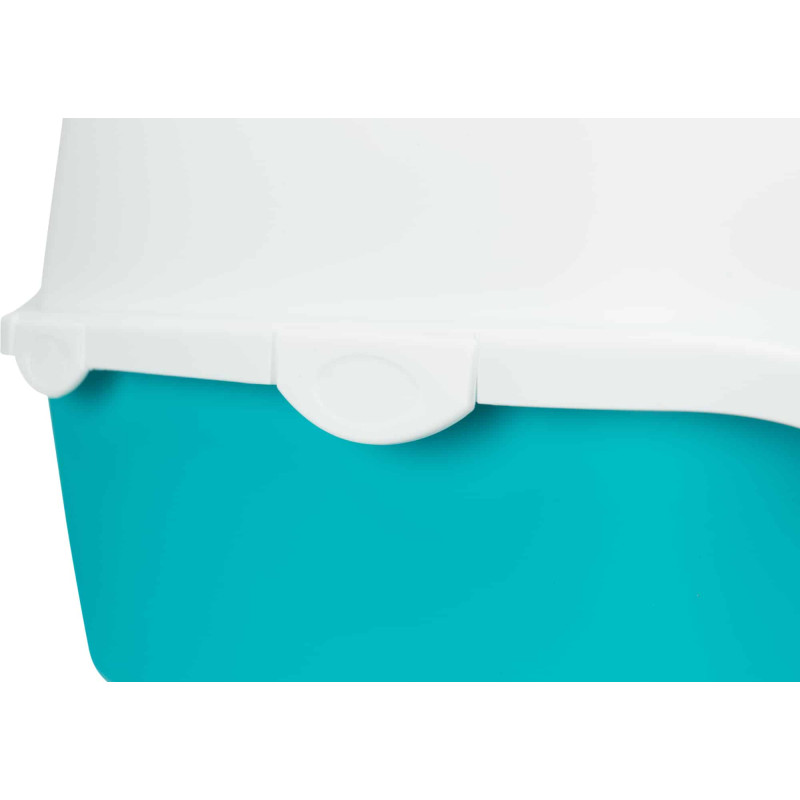 Slēgta kaķu tualete : Trixie Vico Litter Tray 40*40*56cm aquamarine/cream