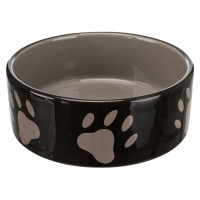 Bļoda dzīvniekiem, keramika - Trixie Ceramic bowl, with paw prints, 0.3 l/ø 12 cm