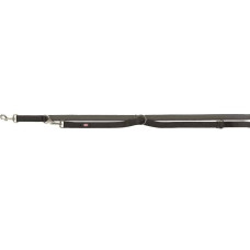 Pavada : Trixie Premium adjustable leash, neoprene padded, L–XL: 2.00 m/25 mm, black/graphite