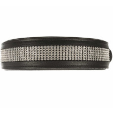 Kakla siksna - Trixie Active Comfort collar with rhine stones, M: 38–48 cm/35 mm, black