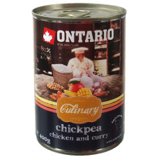 Konservi suņiem : Ontario Dog Culinary Chickpea, Chicken and Curry 400g