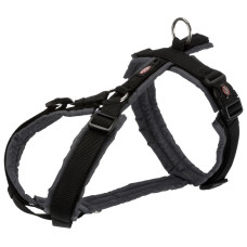 Krūšu siksna suņiem : Trixie Premium trekking harness, M: 53–64 cm/20 mm, black/graphite. 