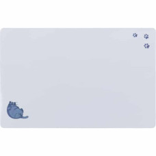 Paliktnis zem bļodām : Trixie Place mat fat cat/paws, 44 × 28 cm, grey