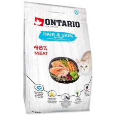 Sausā barība kaķiem - Ontario Cat Hair and Skin, 2 kg