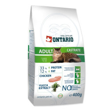 Корм для кошек – Ontario Cat Adult Castrate 0.4kg