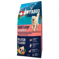 Корм для собак - Ontario Dog Adult Large Fish and Rice, 12kg