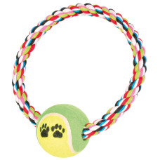 Rotaļlieta suņiem - Trixie Tennis ball on a Rope 6cm/18cm, 125g