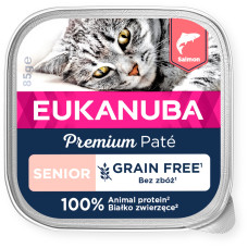 Konservēta barība kaķiem - Eukanuba Cat Senior Salmon pate 85g 