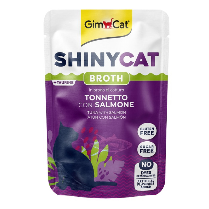 Konservēta barība kaķiem  - Gimborn SHINYCAT Pouch Tuna with Salmon 70g