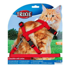 Krūšu siksna ar pavadu kaķiem : Trixie Harness XL with Lead 34:57cm/13mm, Lead 1.20m