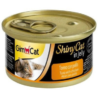 Konservēta barība kaķiem : Gimpet ShinyCat Tuna and Chicken, 70 g