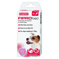 Līdzeklis pret blusām, ērcēm suņiem : Beaphar Fiprotec dog, no 2 līdz 10 kg,1pip.; bezrecepšu vet.zāles