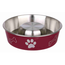 Bļoda suņiem metāla : Trixie Slow Feed stainless steel bowl, 1.4 l/ø 21 cm