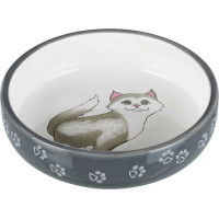 Bļoda dzīvniekiem, keramika - Trixie Cat bowl for short nosed breeds, ceramic, 0.3 l/ø 15 cm
