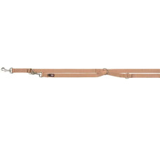Pavada : Trixie Premium adjustable leash, M–L: 2.00 m/20 mm, caramel