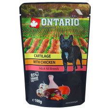 Konservi suņiem : Ontario Dog Cartilage with Chicken in Broth, 100g