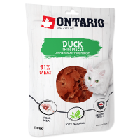 Ontario Cat Duck Thin Pieces 50g. Papildbarība kaķiem. "Sausie pīles gabaliņi"