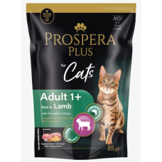 Konservi kaķiem - Prospera Plus, Cat Pouch Adult 1+, Lamb and Pumpkins, 85 g
