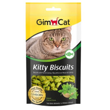 Vitamīnizēta papildbarība : GimCat Kitty Biscuits with fish and catnip, 40 g
