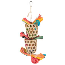 Rotaļlieta putniem : Trixie Natural Toy on a Sisal Rope, 35 cm