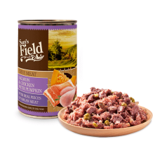 Konservi suņiem : Sams Field DOG True Meat Salmon & Chicken with Pumpkin 400g.