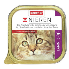 Pilnvērtīga diētiska kaķu barība (pastēte) : Beaphar NIERDIEET LAMM 100g.